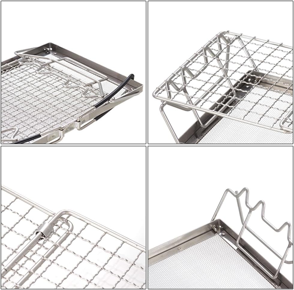 Camp Herd Toaster, Tragbarer Faltbarer Campingkocher Toaster, Blech Brot Toaster für BBQ Party Outdo