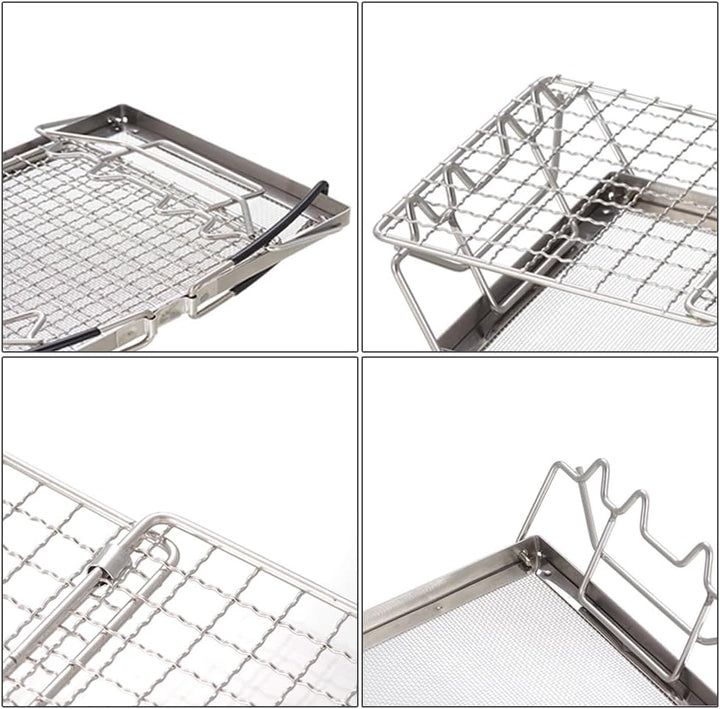 Camp Herd Toaster, Tragbarer Faltbarer Campingkocher Toaster, Blech Brot Toaster für BBQ Party Outdo