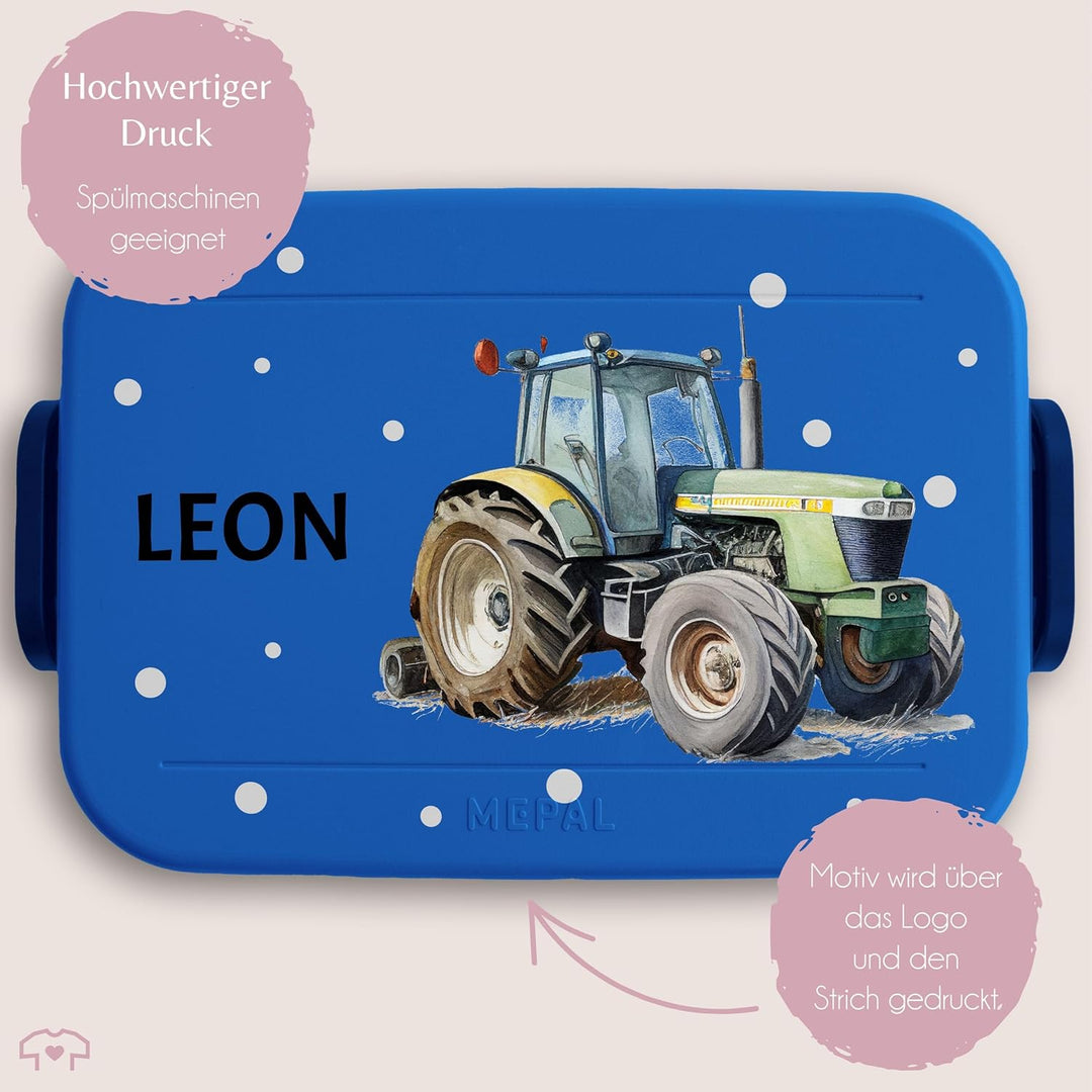 Bento Box Midi für Mepal Bentobox - Brotbox Trecker Lunchbox Traktor Kinder I Schlepper Vesperbox Bu