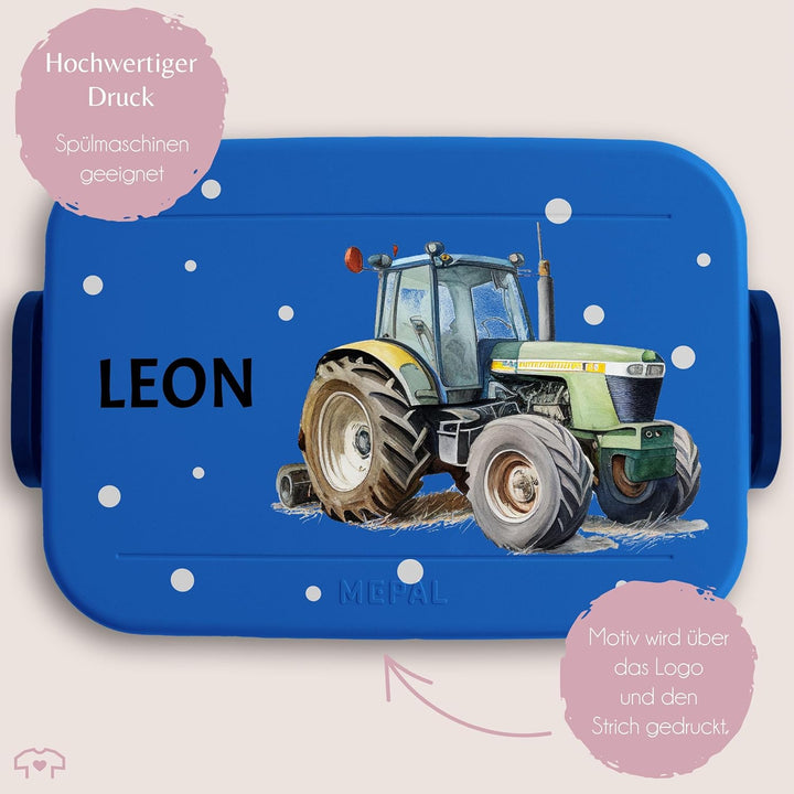 Bento Box Midi für Mepal Bentobox - Brotbox Trecker Lunchbox Traktor Kinder I Schlepper Vesperbox Bu