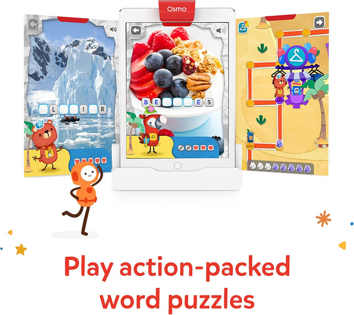 Osmo Geniale Wörter – Alter 6–10 Jahre – Interaktive Buchstabenerkennung, Telefonie, Sichtwörter & R