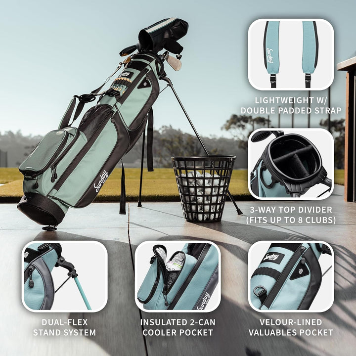 Sunday Golf Loma XL Tasche – Leichte Tasche mit Gurt und Ständer – Einfach zu tragende Pitch n Putt