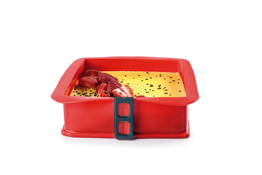 IBILI - 875800 - Kuchenform, quadratisch, zerlegbar, mit Glasboden