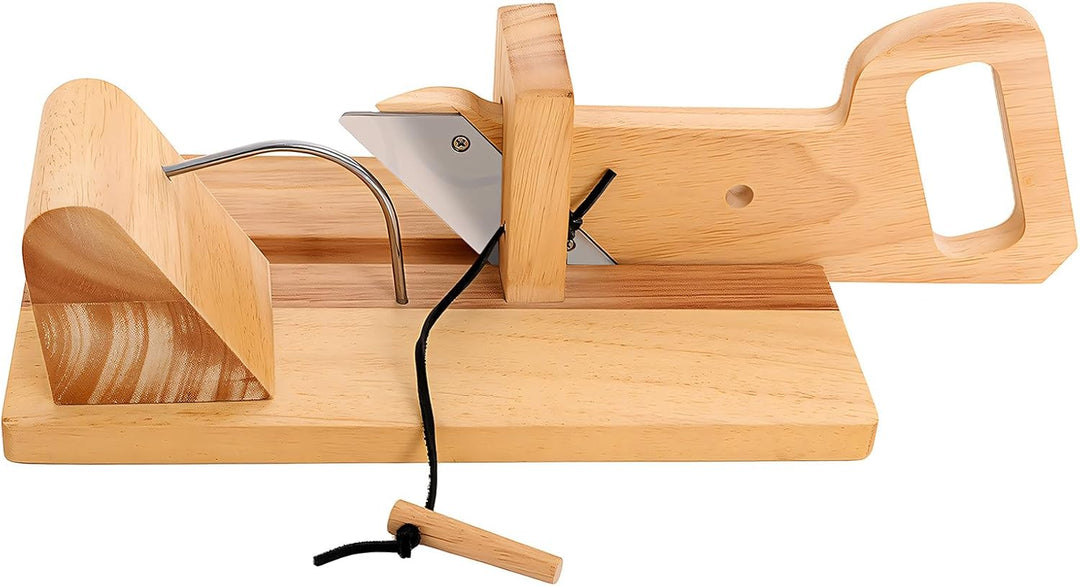 biniliubi Wurst GemüSe Schneidemaschine Wurstmesser Holz Basis Edelstahl Klinge Wurstschneidemaschin