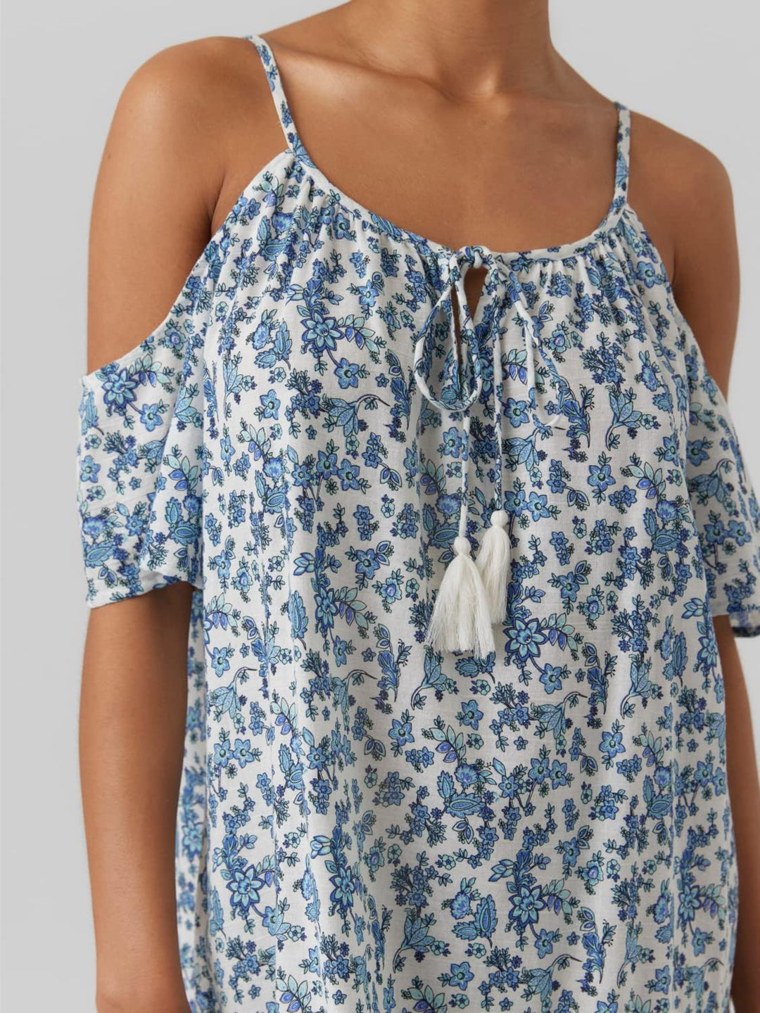VERO MODA Damen Kleid, Dazzling Blue/Aop:mira