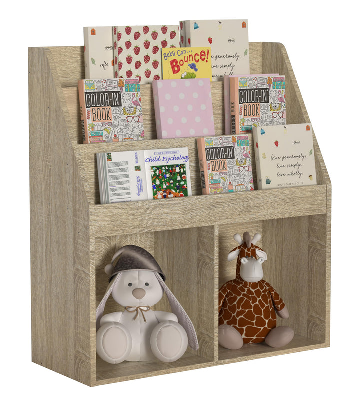 VCM Holzregal | platzsparendes Kinder Regal | Masse: H. 80 x B. 73 x T. 30 cm | Elegantes Regal steh