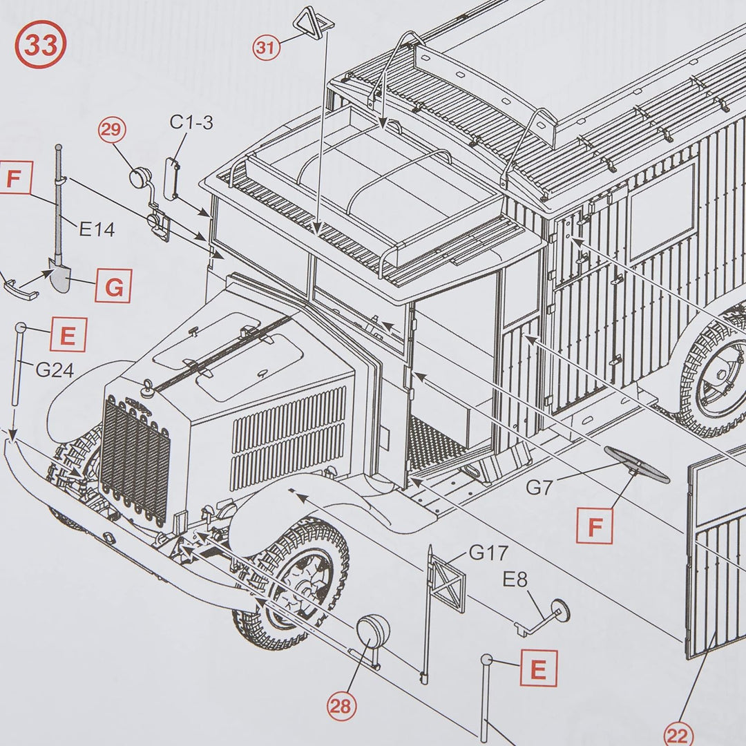 ICM ICM35462 35462 - 12785 Krup L3H163 Kraftfahrzeug 72 WWII German Radio Communication Truck, Grau