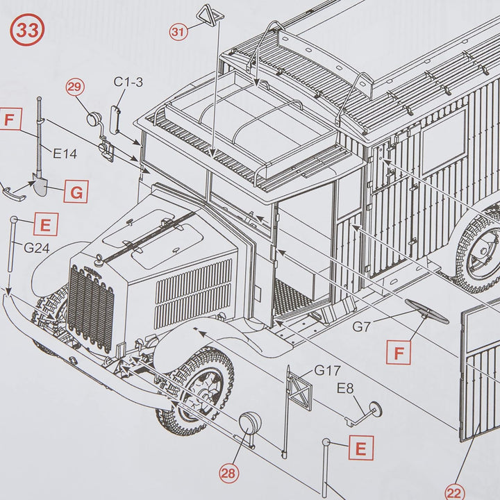 ICM ICM35462 35462 - 12785 Krup L3H163 Kraftfahrzeug 72 WWII German Radio Communication Truck, Grau