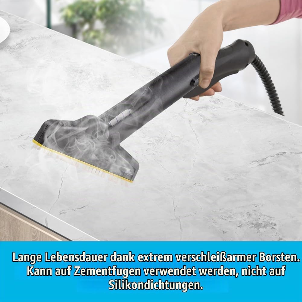 Dampfreiniger Zubehör Für Kärcher XXL Fugenbürste mit flexiblem Gelenk, Fugenbürsten-Set für Kärcher