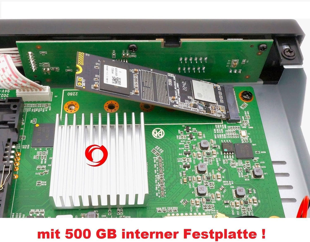 Octagon SF8008 UHD 4K Supreme Combo + 500GB Festplatte INTERN, Sat- Kabel- & DVB-T2 Receiver, E2 Lin