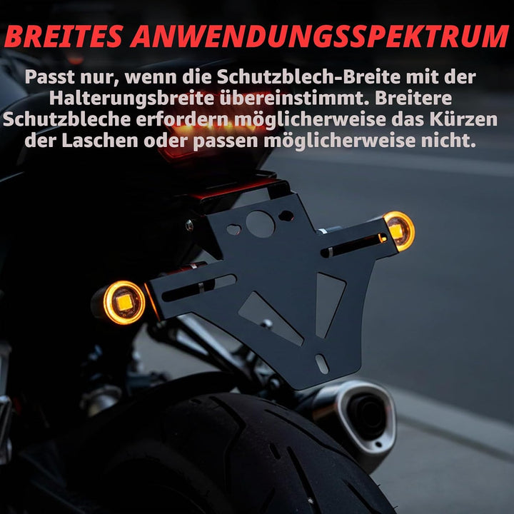 Baceyong Motorrad-Kennzeichenhalter, multifunktionale Motorrad-Halterung Universal-Motorrad-Heck ord