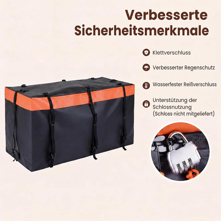 SOARS Heckbox für Anhängerkupplung, 453L Auto Hintere Gepäcktasche aus PVC mit verstärkten Riemen &amp;