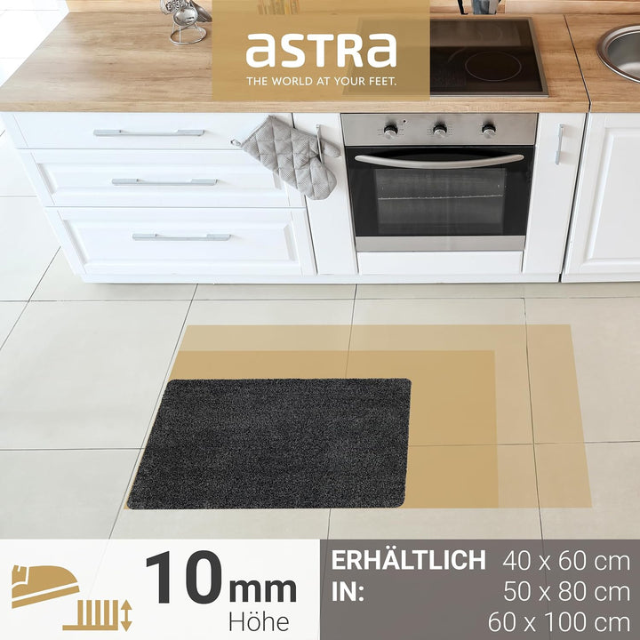 Astra Fussmatte innen rutschfest - nachhaltige Schmutzfangmatte waschbar bei 30°C - Türmatte PVC-FRE