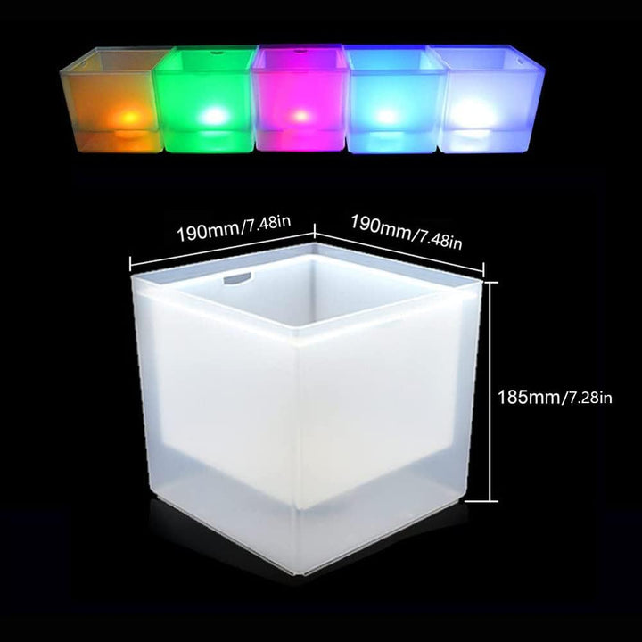 Kavolet LED Ice Bucket 3.5L mit Farbwechsel, Wein- & Sektkühler, wasserdichter Getränkebehälter für