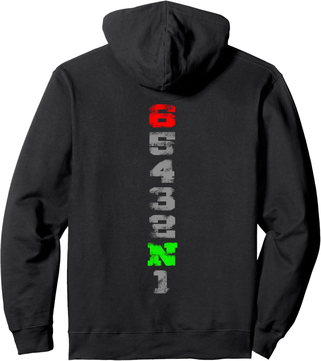 Motorrad Schaltfolge 1N23456 Supersportler Pullover Hoodie