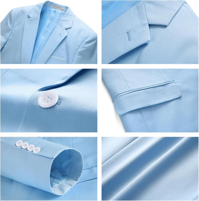 KUDMOL Herren 3-Stücke Anzug Business EIN Knopf Smoking Anzug für Männer Smoking Klassische Blazer W
