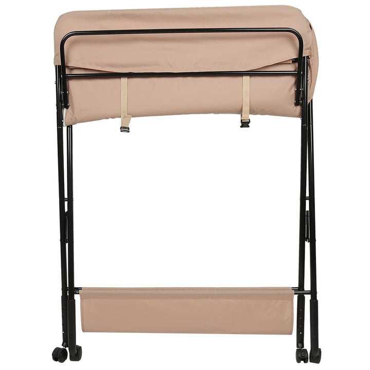 OHMG Baby Wickelkombi Klappbare Wickelkommode,Wickeltisch mit Rollen,Mobiler Wickeltisch mit Wickela