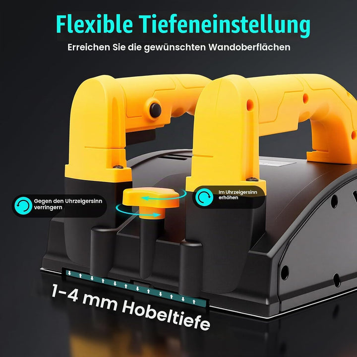 Betonfräse, Sanierungsfräse Elektrische, 220V│1200W│1000-4000r/min, Betonschleifer mit Vakuumsystem,