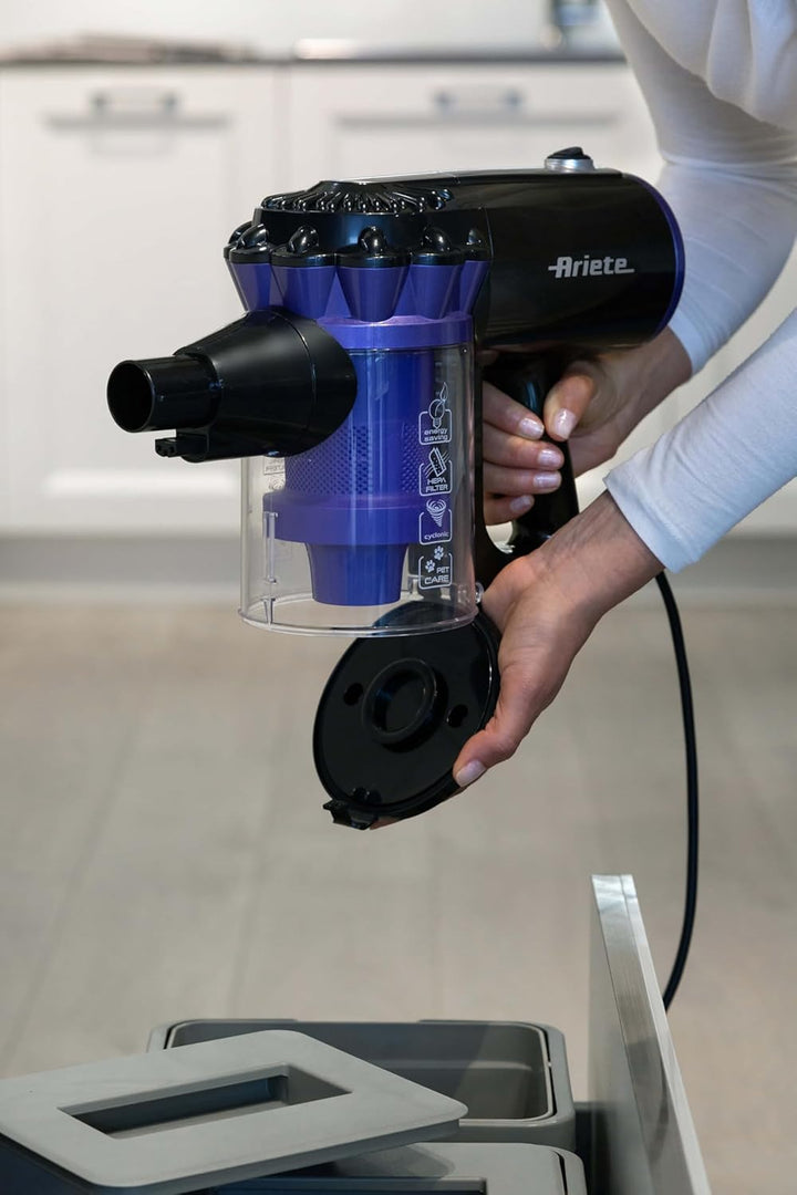 Ariete 2359 Handy Force RBT, kabelgebundener elektrischer Besen 2 in 1 Staubsauger und Krümelsauger,