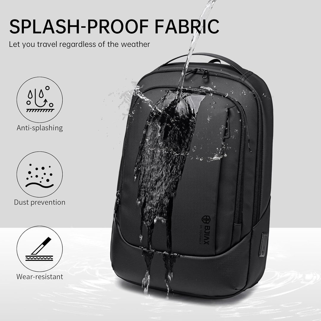 Laptop Business Rucksack Herren Mit 14-15 Zoll Laptopfach Mit USB-Ladeanschluss Diebstahlsicher Hand