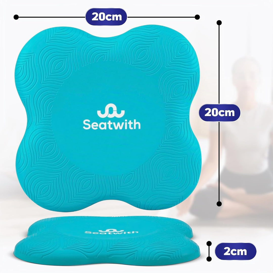 Yoga-Knie-Pad 2er Pack Kniekissen mit Transportbeutel+Trainingsanleitung PDF Maximale Entlastung und