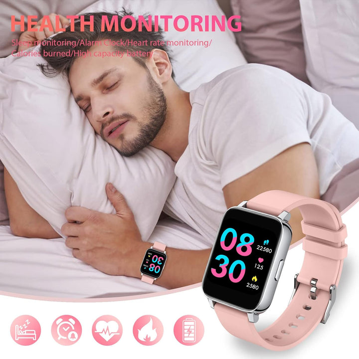 SUPBRO Smartwatch, 1.69 Zoll HD Voll Touchscreen Fitness Tracker Uhr, IP67 Wasserdicht Fitnessuhr mi