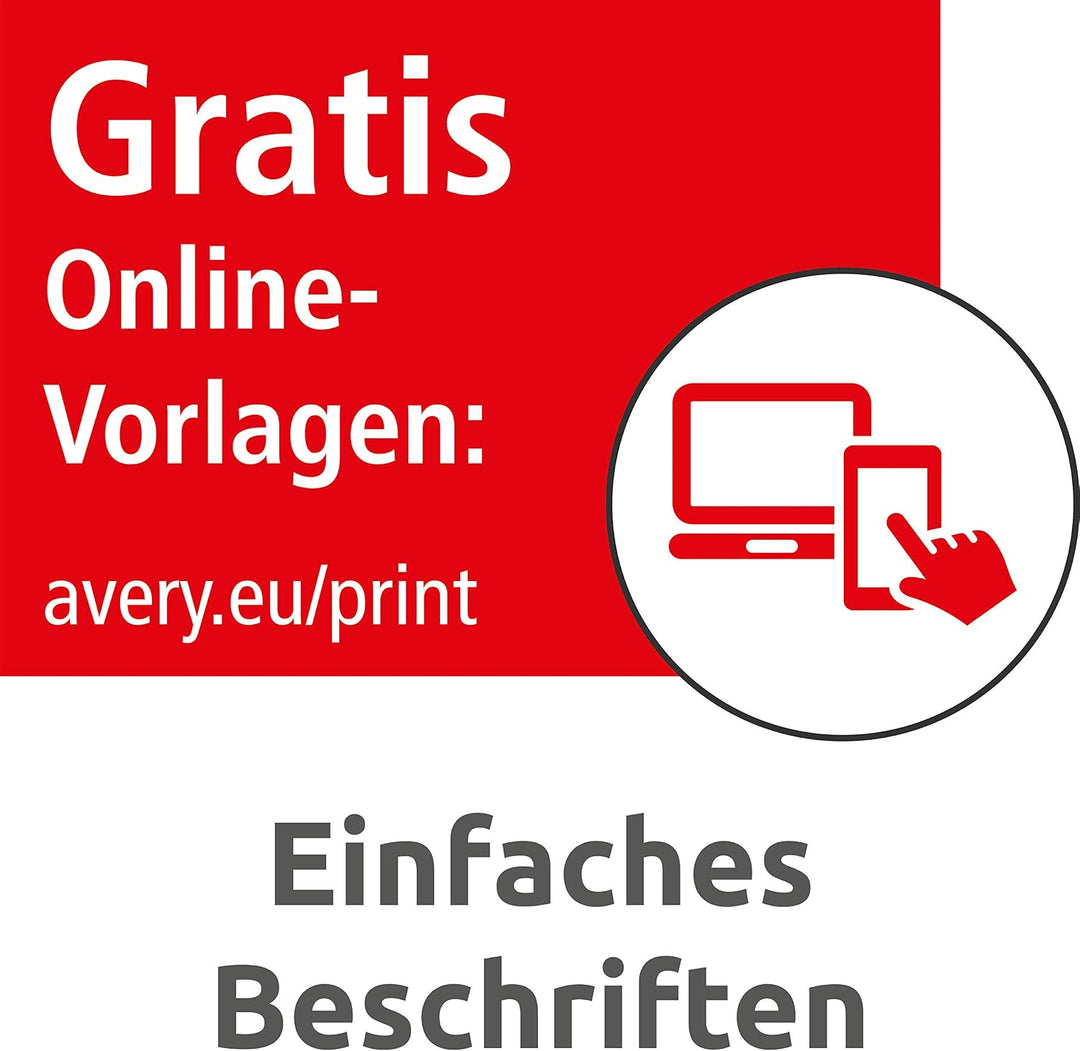 AVERY Zweckform L7562-25 Adressetiketten/Adressaufkleber (400 Etiketten, 99,1x33,9mm auf A4, bedruck