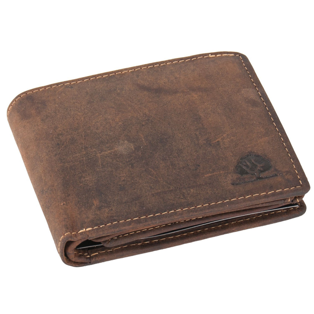 Greenburry VINTAGE 1796-25 Leder Herren Geldbörse | Brieftasche | Portemonnaie in Braun