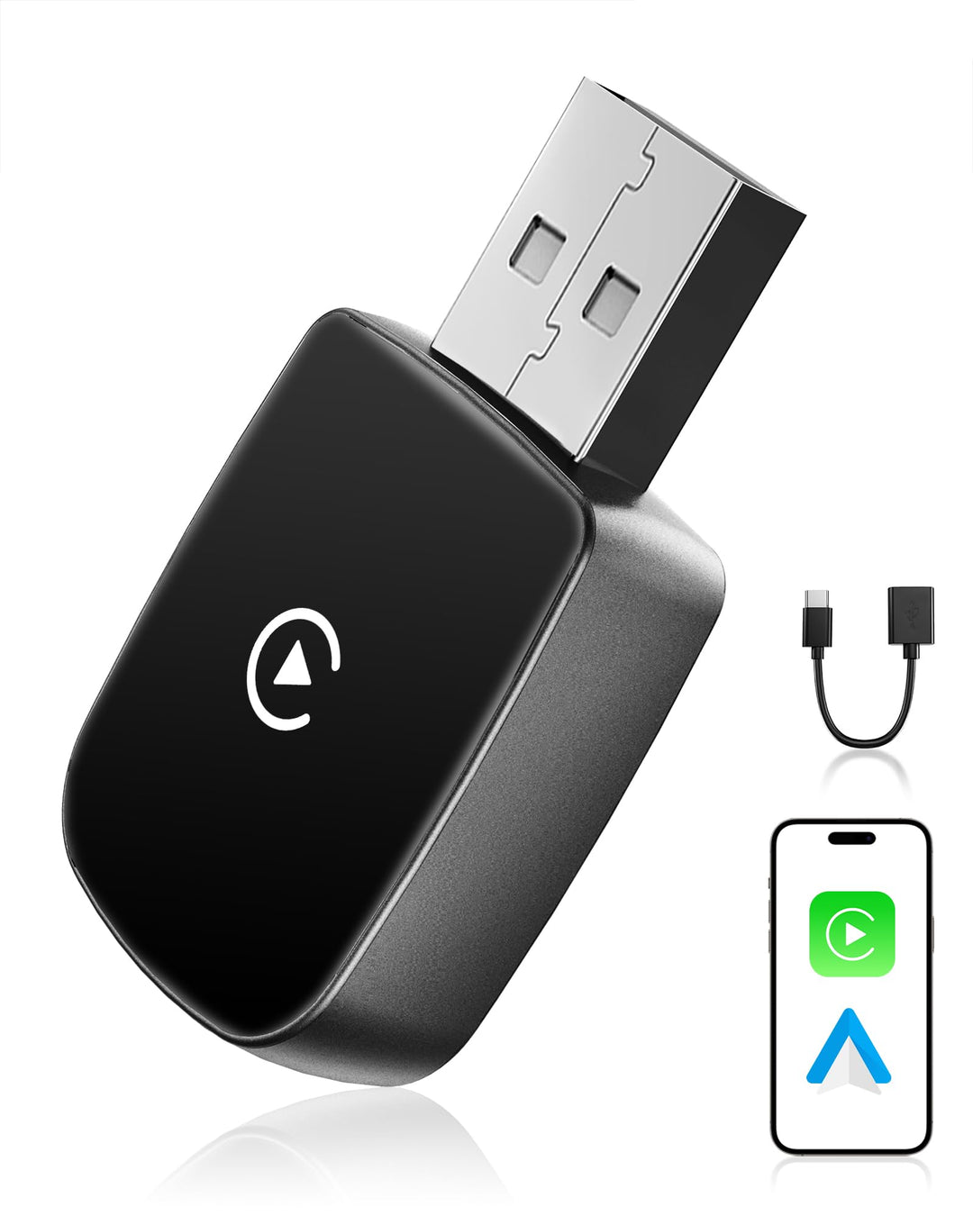 CarPlay und Android Auto Wireless Adapter 2 In 1, V5.3 Bluetooth Stabile Verbindung, Dualband WiFi 6