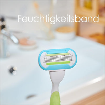 Gillette Venus Extra Smooth Rasierklingen Damen, 8 Ersatzklingen für Damenrasierer mit 5-fach Klinge