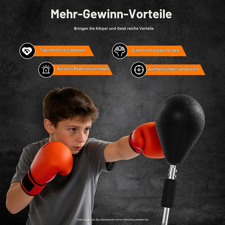 Boxsack Stehend, Erwachsene Standboxsack, Punchingball, Verstellbar Erwachsene Kinder Boxen Punching