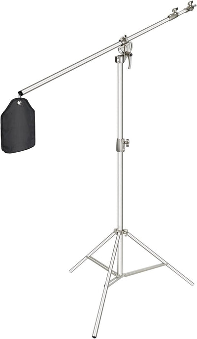 Neewer Fotostudio 2-in-1 Lichtstativ 123-385cm Höhenverstellbar mit 216cm Auslegerarm und Sandsack z