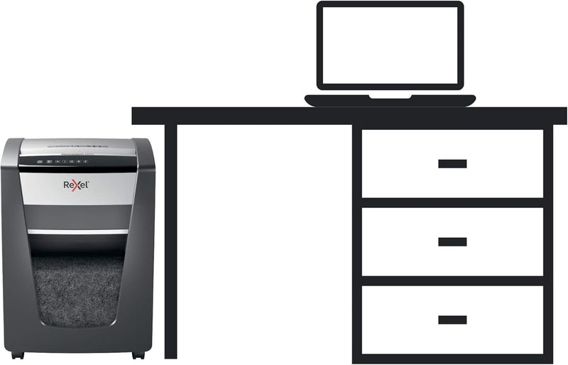 Rexel Aktenvernichter Momentum M515, Mikroschnitt, 17-15 Blatt A4 (70-80 g/m²) Kapazität, Sicherheit