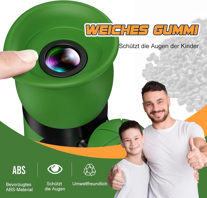 Fernglas Kinder Vergrösserung 8X21, Mini Fernglas Kinder Spielzeug ab 3-12 Jahre, Outdoor Spielzeug
