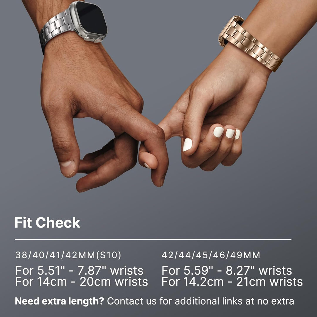 Fullmosa für Apple Watch Armband 45mm 44mm 42mm, Edelstal Metallarmband mit Uhrengehäuse für iwatch