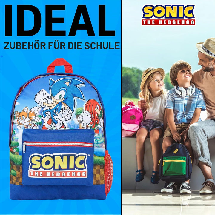 Get Trend Sonic The Hedgehog Rucksack Kinder, Schulrucksack Jungen Mädchen Backpack Unisex Kinderruc