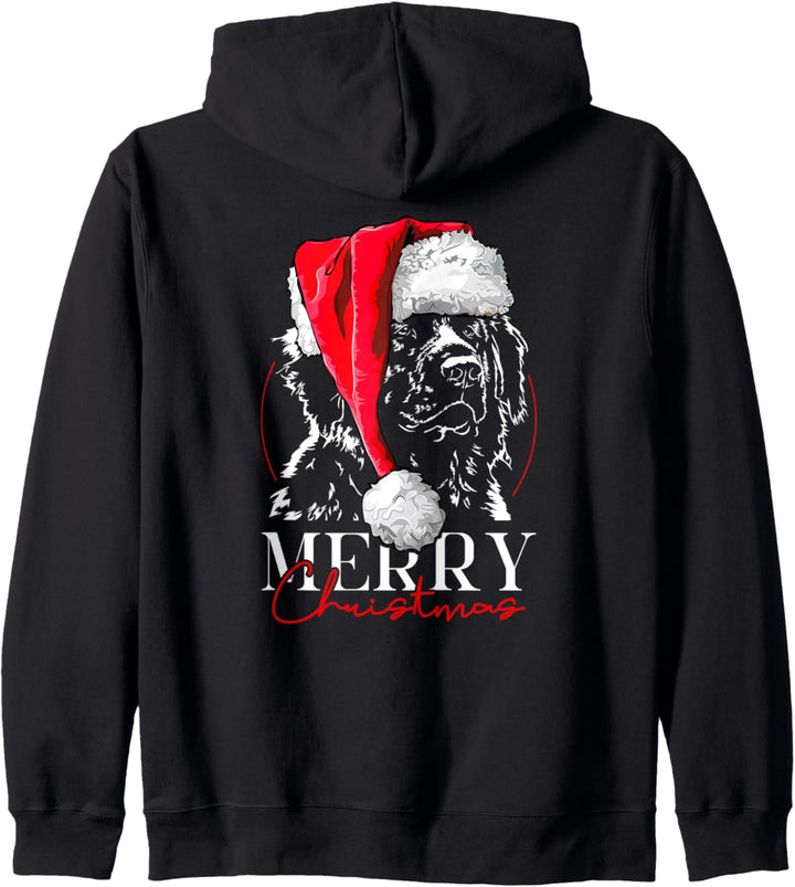 Lustiger Santa Leonberger Merry Christmas Weihnachten Hunde Kapuzenjacke