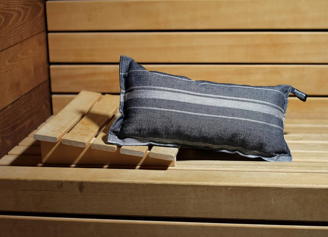 Jokipiin | 1 Saunakissen | Design: Linea | Masse: 40 x 22 cm, Leinen/Baumwolle | schadstofffrei Ökot