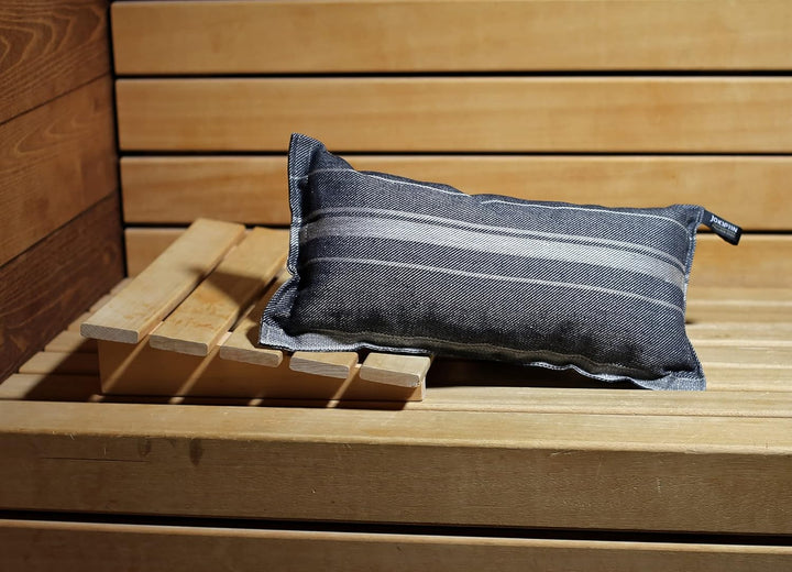 Jokipiin | 1 Saunakissen | Design: Linea | Masse: 40 x 22 cm, Leinen/Baumwolle | schadstofffrei Ökot