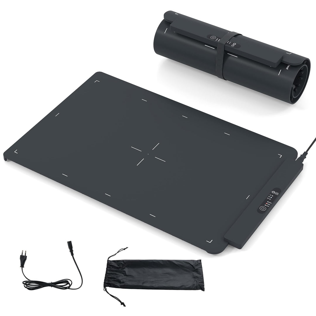 GOPLUS Warmhalteplatte Elektrisch, Silikon Warmhaltematte, rollbarer Speisenheizplatte mit Einstellb
