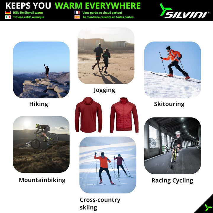 SILVINI Dirilo Sweatshirt mit durchgehendem Reissverschluss Herren Sweatjacke Herren Pullover mit Re