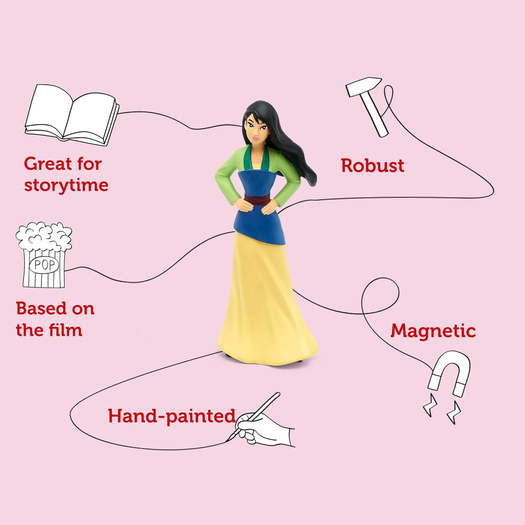 Tonies Mulan Audio Character - Mulan Puppe, Disney Mulan Hörbücher für Kinder in English