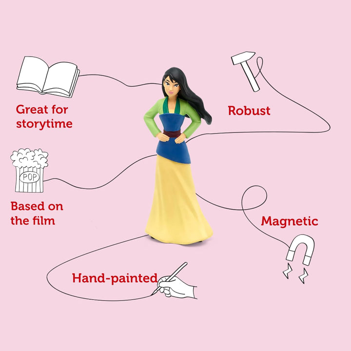 Tonies Mulan Audio Character - Mulan Puppe, Disney Mulan Hörbücher für Kinder in English