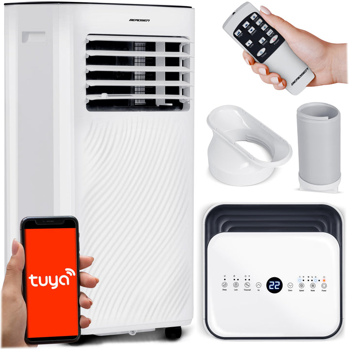 Berdsen Mobiles Klimagerät 3-in-1-9000 BTU - Kühlung, Entfeuchtung, Ventilation - Tuya Smart App - E