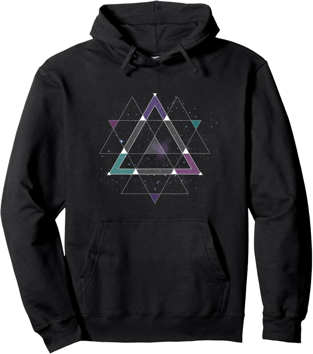 Sacred Geometry Space Psychedelic Spiritual Cosmic Geometric Pullover Hoodie
