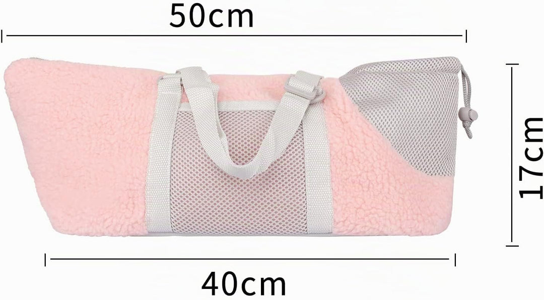 Hundetragetasche mit verstellbarem Schultergurt Hundetasche Winter Warm Umhängetasche Haustiere Falt