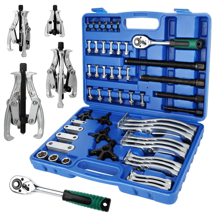 Lagerabzieher, 3" 4" 6" 8" Innen Aussen Abzieher Werkzeug, 2-Arm/3-Arm Abzieher Satz mit Ratsche, Cr
