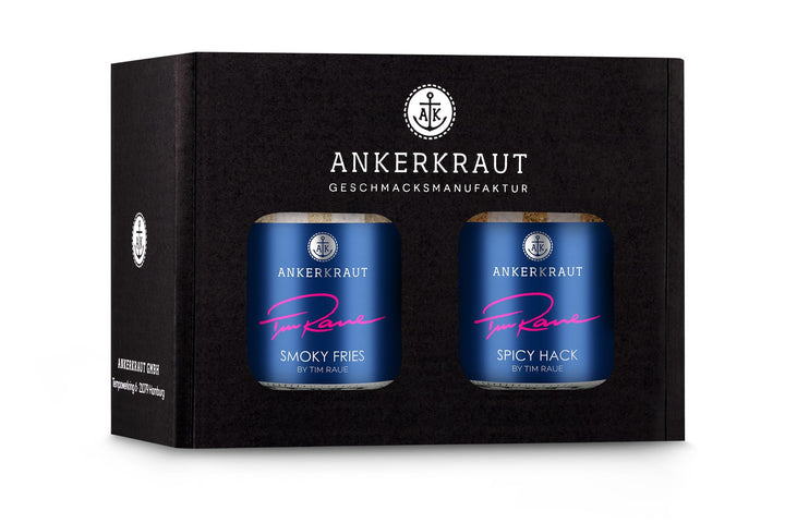 Ankerkraut x Tim Raue "Genieblitz" Gewürz-Box, Gewürze-Set mit Spicy Hack und Smoky Fries, Hackfleis