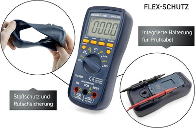 GALLUNOPTIMAL Skala 400 Digital-Multimeter True-RMS mit Temperatur-Messung + AC/DC Multifunktionstes