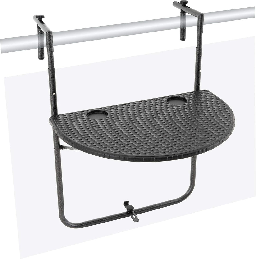 Nexos Trading Balkonhängetisch Balkontisch Wandklapptisch Hängetisch stabil klappbar 59,5 x 40 cm Fa
